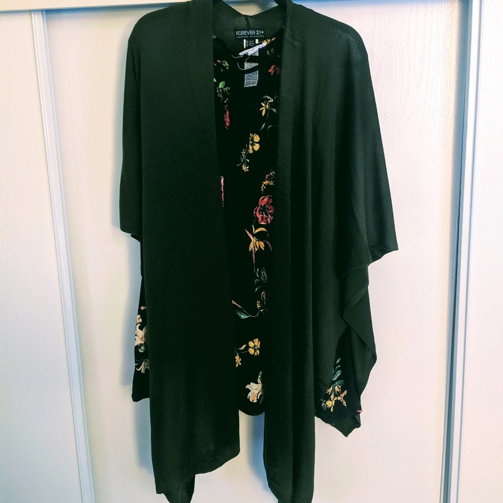 Green poncho cardigan